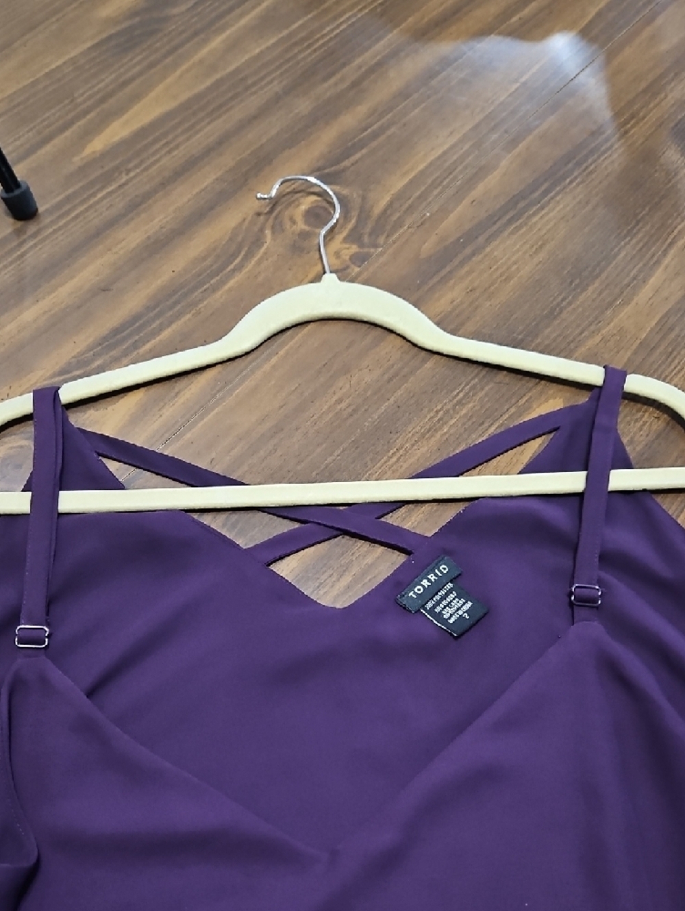 torrid Purple Layered V-Neck Tank Top - Picture 6 of 7